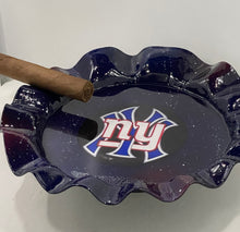 Load image into Gallery viewer, NY Yankees and Giants Ashtray | Rolling Tray | Handmade Home Decor | Custom Painted Wall Art