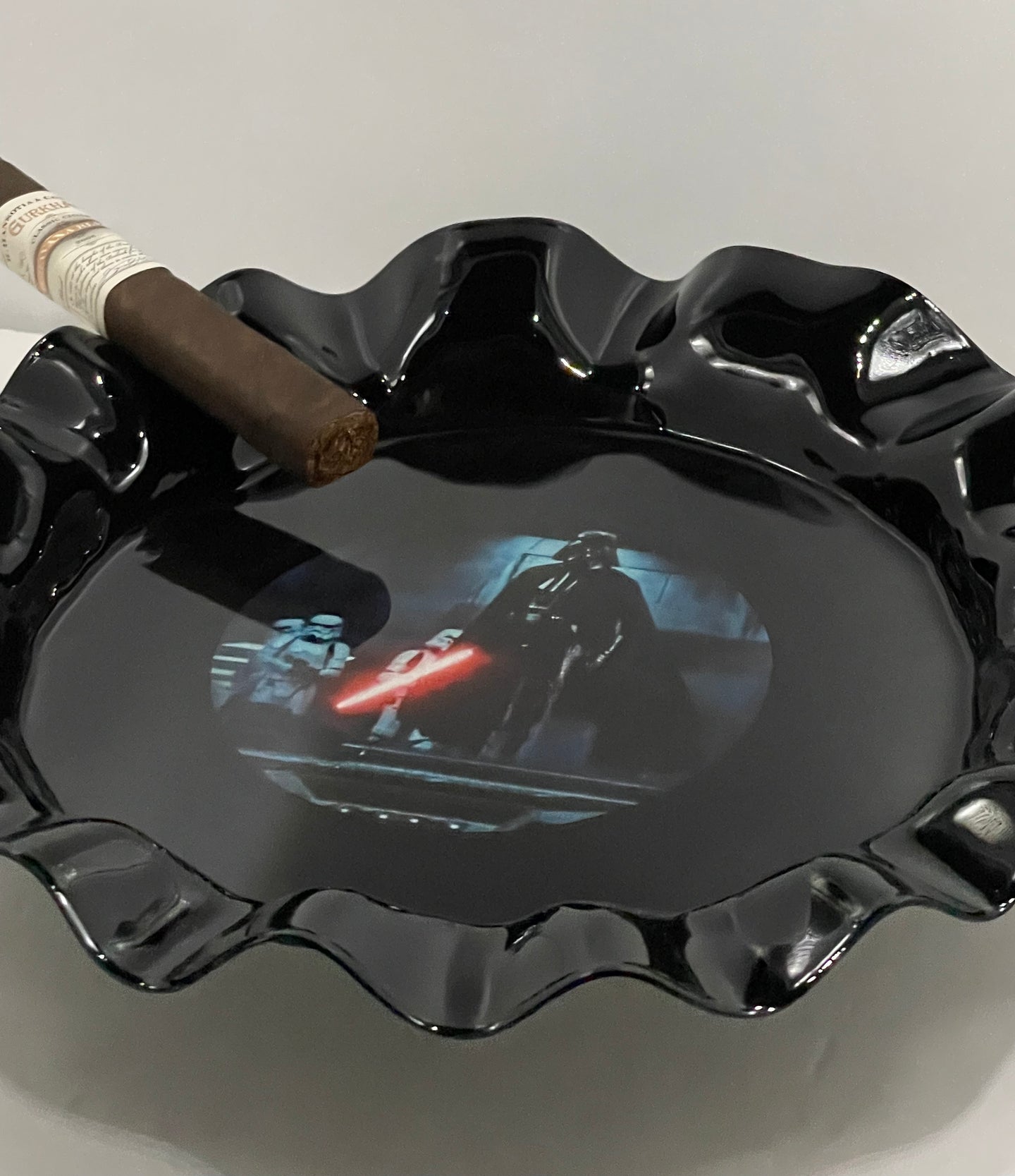 Darth Vader Ashtray | Rolling Tray | Handmade Home Decor | Candy Tray |  Repurposed Vinyl Record | Star Wars